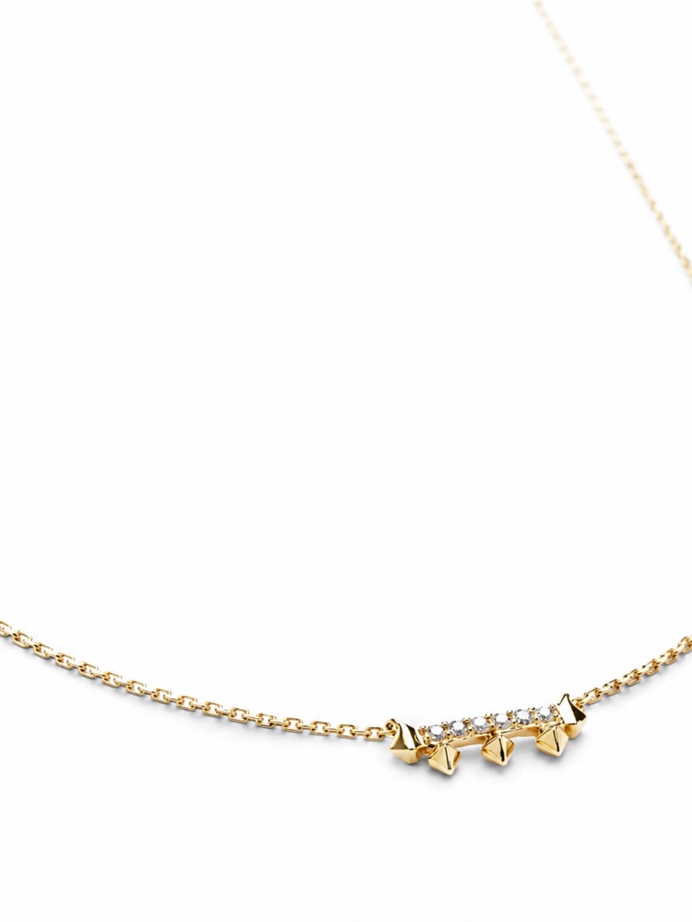 Kendra Scott Katy Pendant Necklace White Diamond 14k Yellow Gold - Picture 9 of 9